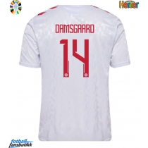 Danmark Mikkel Damsgaard #14 Bortedrakt EM 2024 Kortermet